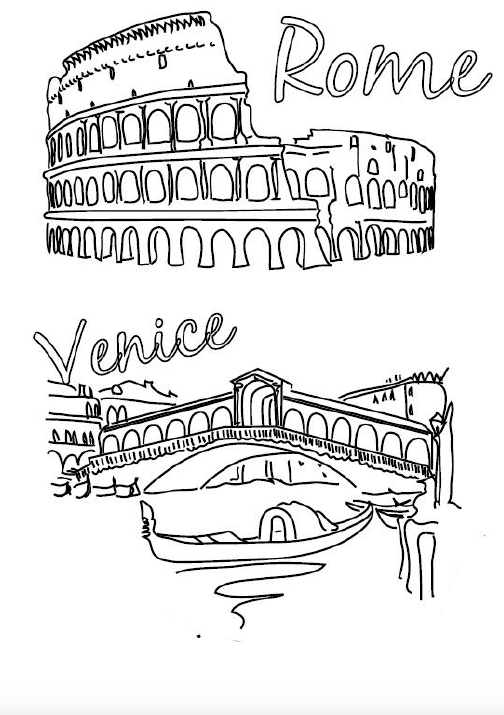 Раскраска Рим, Раскраска Венеция