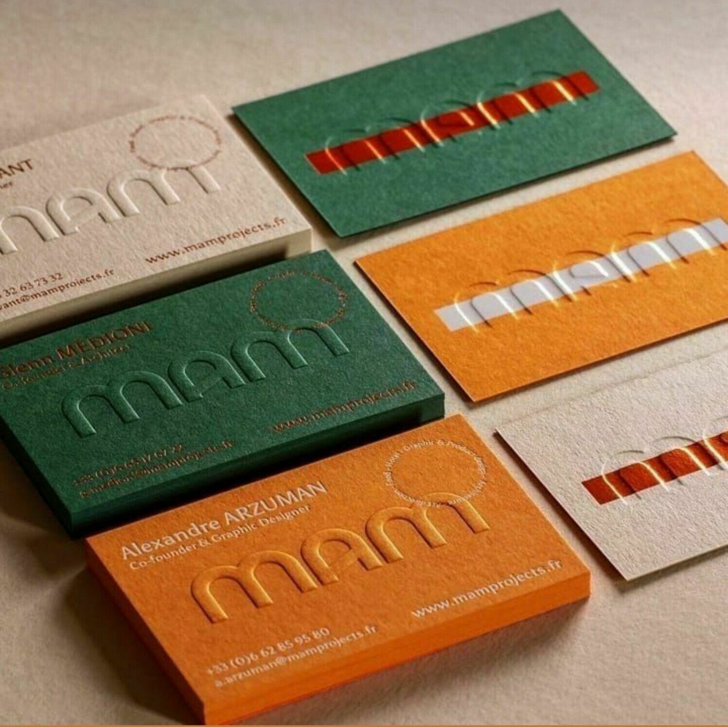 Визитные карточки с конгревным тиснением