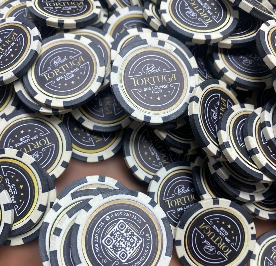 Заказать визитки фишки для ресторана бара клуба Визитные карточки в виде фишек для ресторан